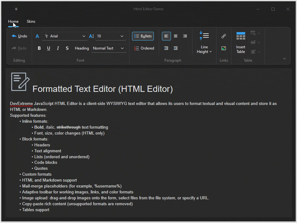 VCL Hybrid HTML Editor Demo - VCL Components, DevExpress