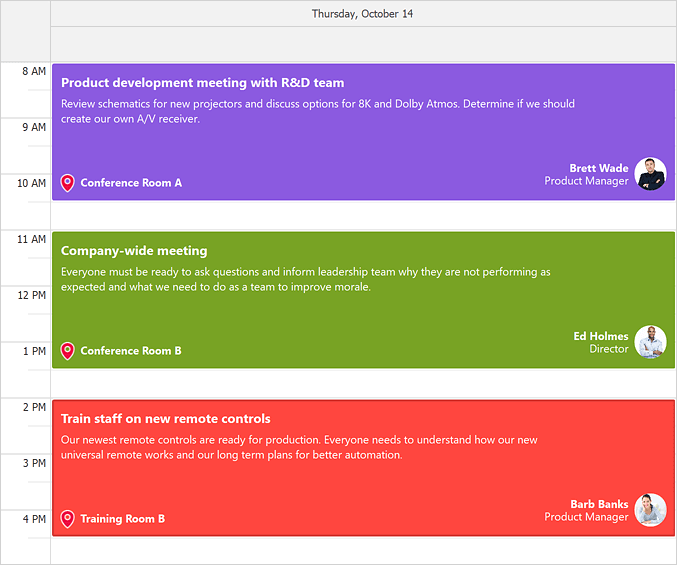 HTML Templates - WinForms Scheduler | DevExpress