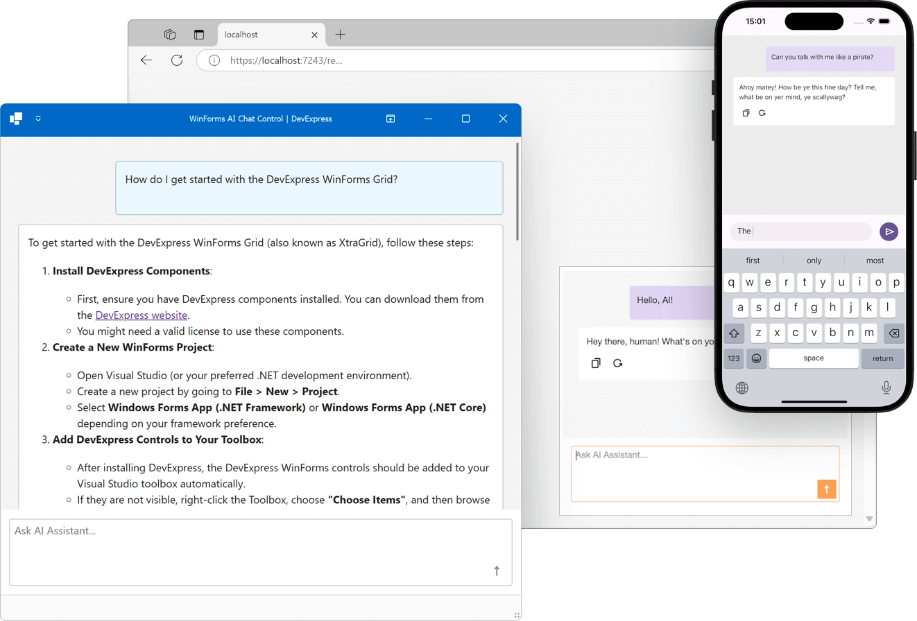 Blazor AI Chat Component, DevExpress