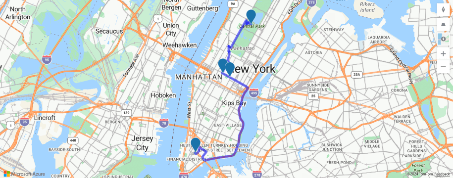 DevExtreme Map with Azure provider, DevExpress