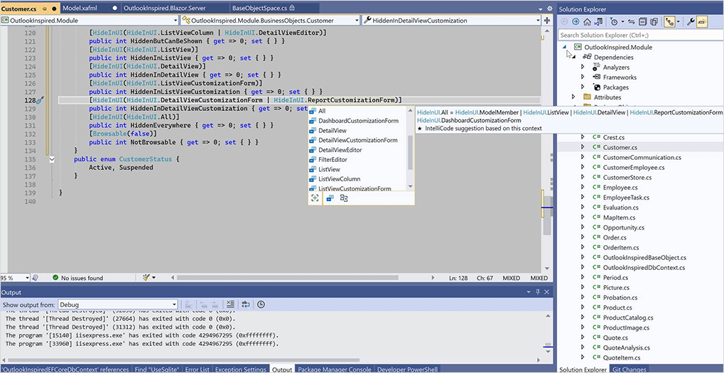 Control field visibility - XAF for Blazor, DevExpress