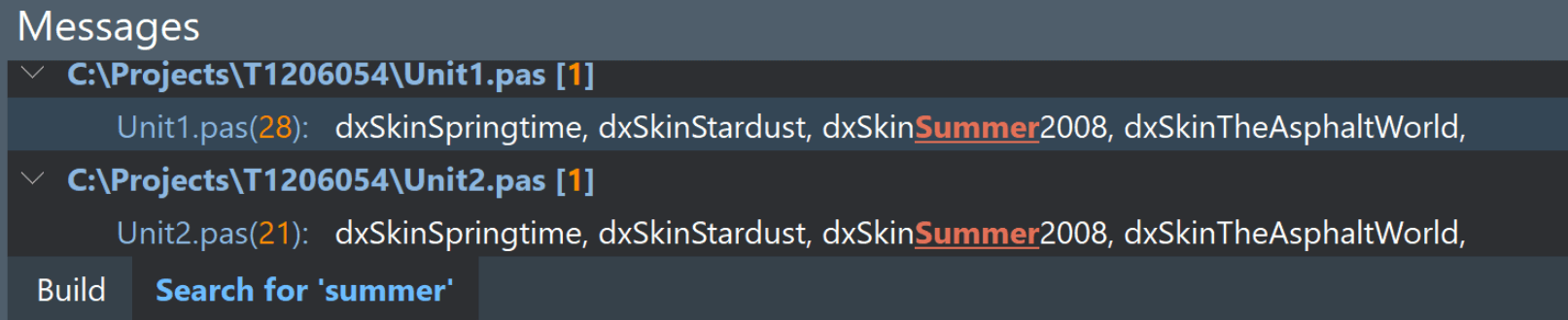 Skin Units in Project Source Code - VCL Components, DevExpress