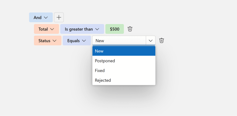 New Blazor Filter Builder — Customize Value Editors