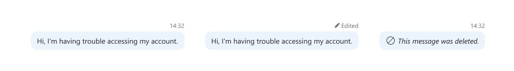 Different types of DevExtreme Chat messages