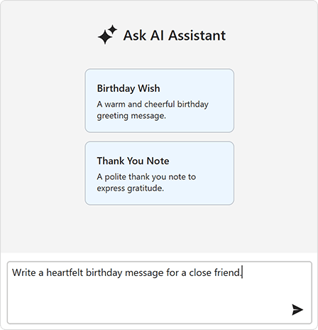 Prompt Suggestions - WinForms AI Chat Control, DevExpress