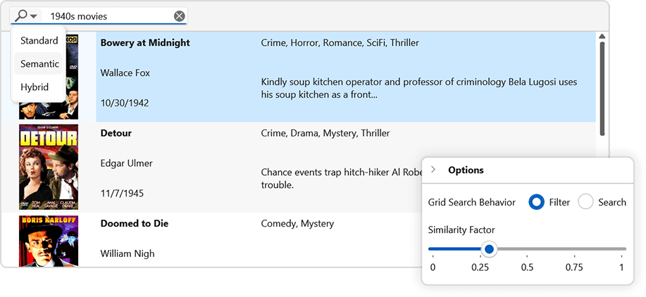 Highlight Results - AI–driven Semantic Search, WPF Data Grid | DevExpress