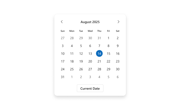 DevExtreme Calendar that implements custom today button text