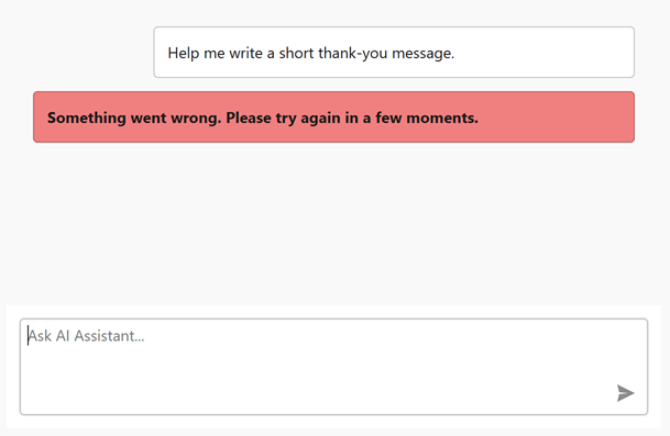 Error Message Background - WPF AI Chat Control, DevExpress