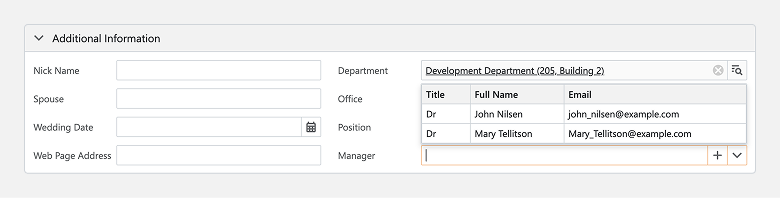 XAF ASP.NET Core Blazor Lookup Property Editor Display Format, DevExpress